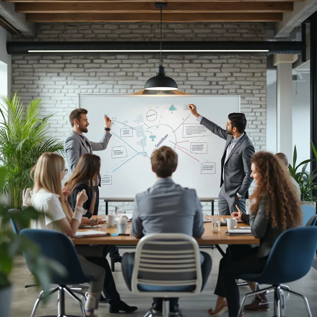 Client success team in strategy meeting